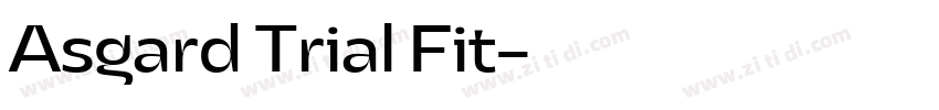 Asgard Trial Fit字体转换